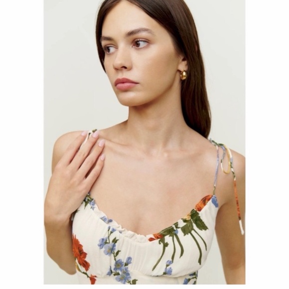 Reformation Esther floral ruffle dress - Picture 4 of 9